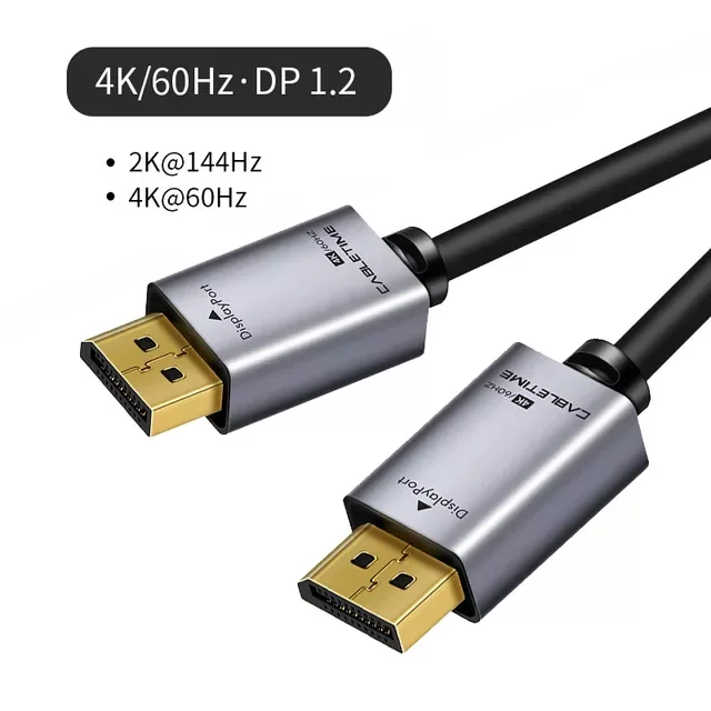 

NEW DisplayPort Cable 1M Male to Male DP 1.2 Cable DP Vedio Audio 4k 60hz Display port Cable 2M for HDTV Projector PC C071