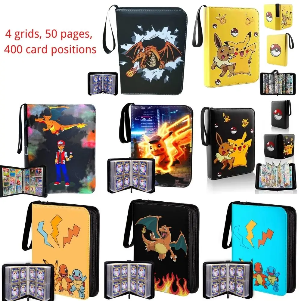 

Альбом для Коллекционеров Карт с покемоном, двойной карман, портативный чехол для хранения аниме, игрушечный подарок для детей