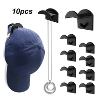 10 pieces baseball cap holder pre drilled self adhesive door back bathroom home hat storage display rack accessories