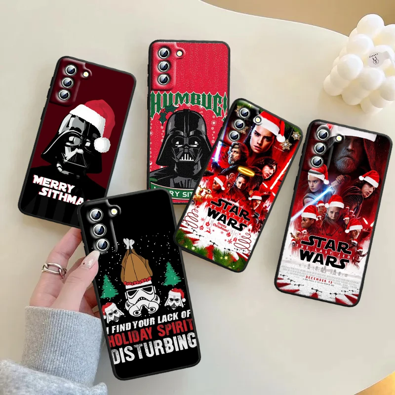 

Christmas Starijc Warsdd For Samsung Galaxy S23 S22 S21 S20 S10 S9 Ultra Plus Pro 4G 5G silicone Soft Black Phone Case