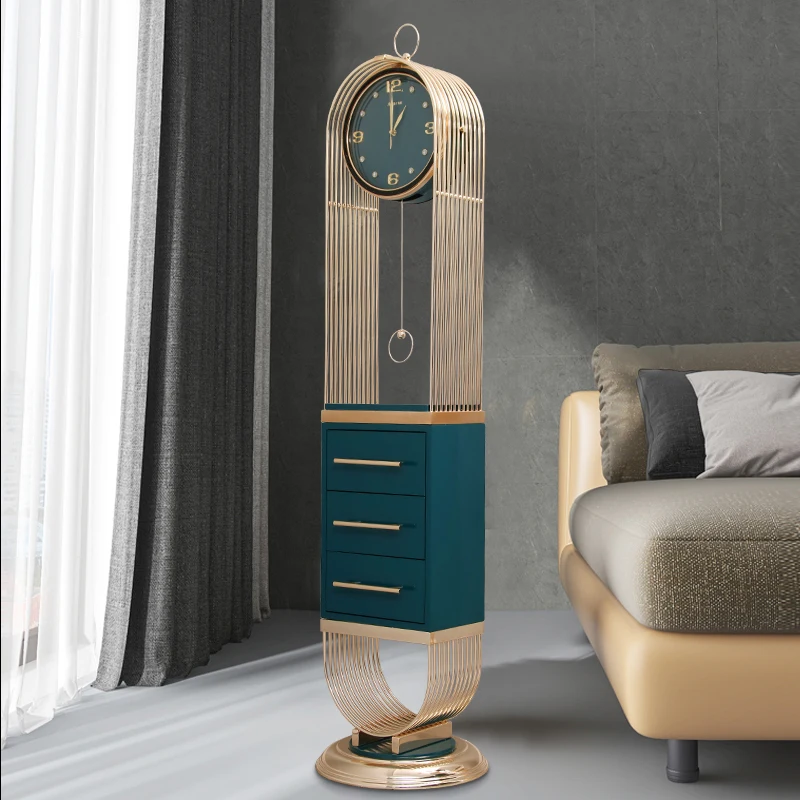 Modern Light Luxury the Grandfather Clock Living Room Corner Cabinet TV Cabinet next to the Decoration Clock Home Fashion