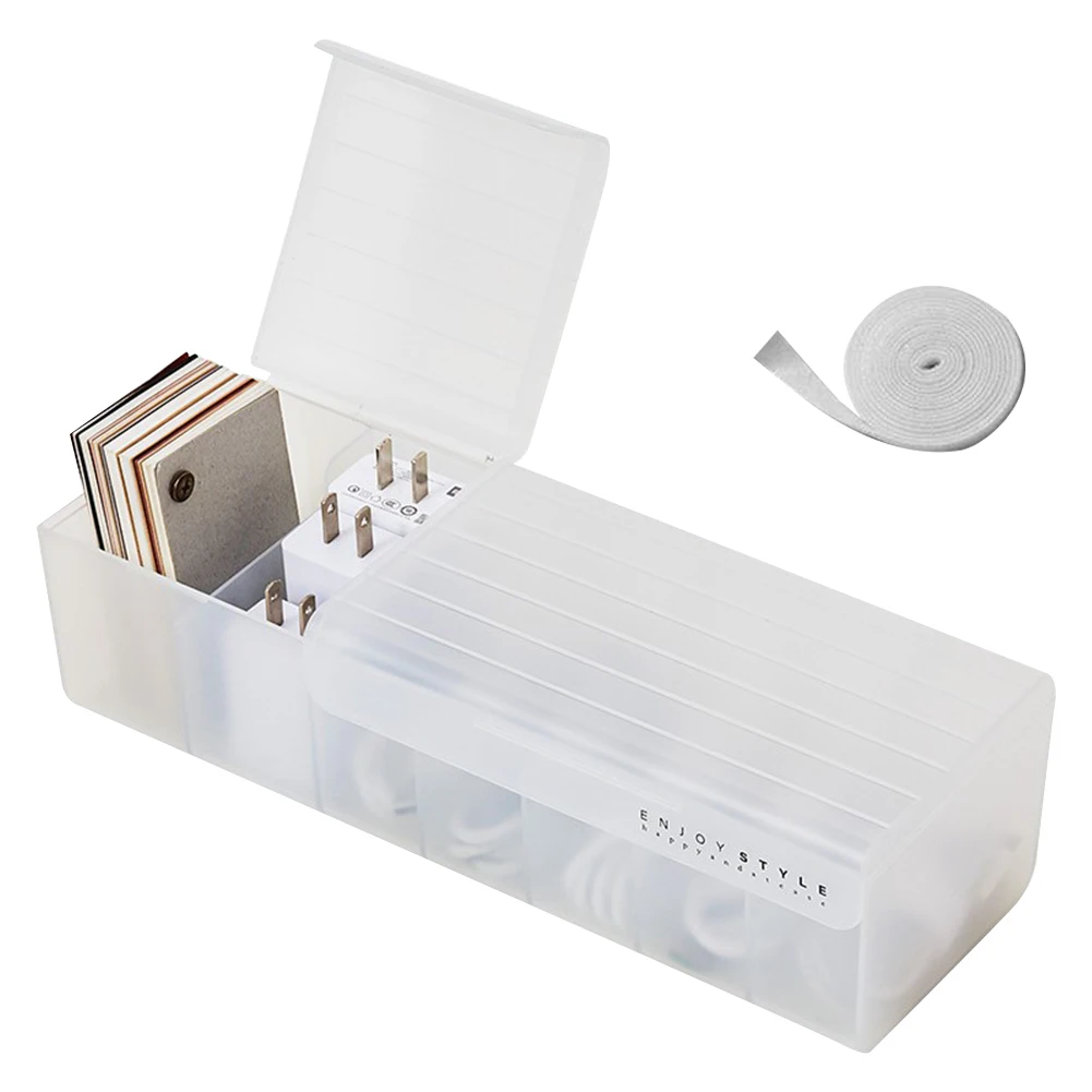

Desktop Date Cable Storage Box Home Waterproof Transparent Multi Compartment Charger Charging Wire Line Organizer Storage Case