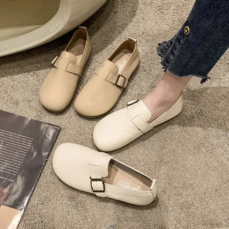 

Мокасины женские с закрытым носком, повседневные кроссовки, универсальные, без шнуровки, мягкие мокасины, без застежки, на плоской подошве, с круглым носком, лето