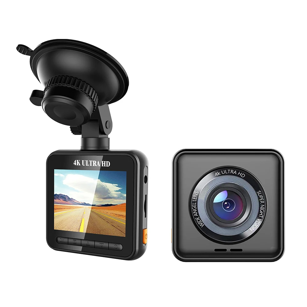 

4K 2160P Recording IPS Dash Cam Car Camera DVR Built-In Wi-Fi G-sensor Night Vision WDR Motion Detection Loop Recording
