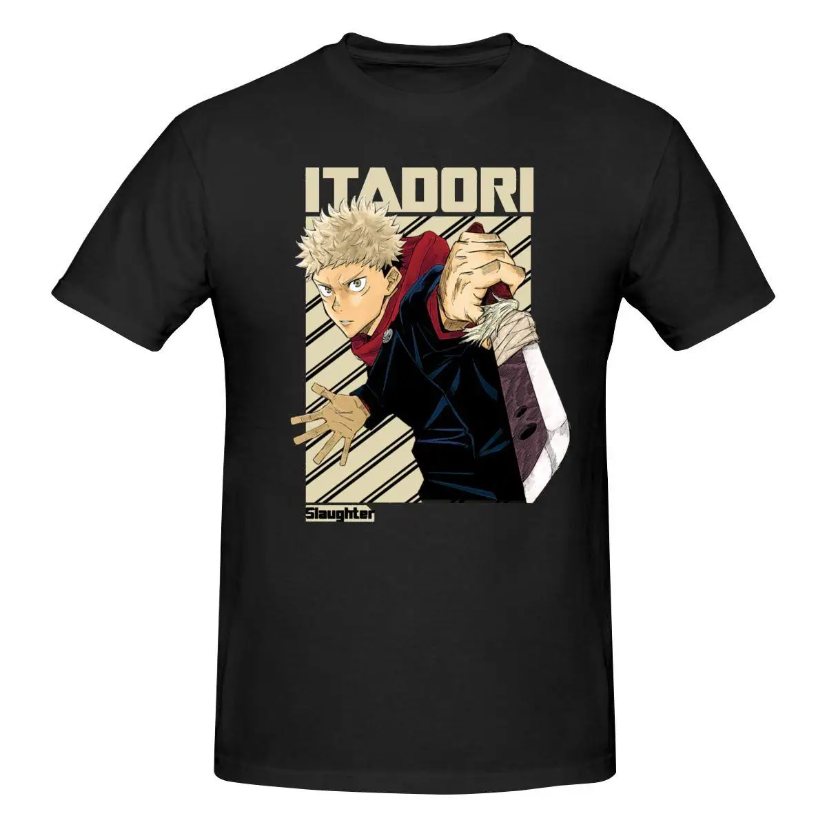 

Vintage Yuji Itadori Anime Jujutsu Kaisen T Shirt Cotton Crewneck Short Sleeve Shirt Men