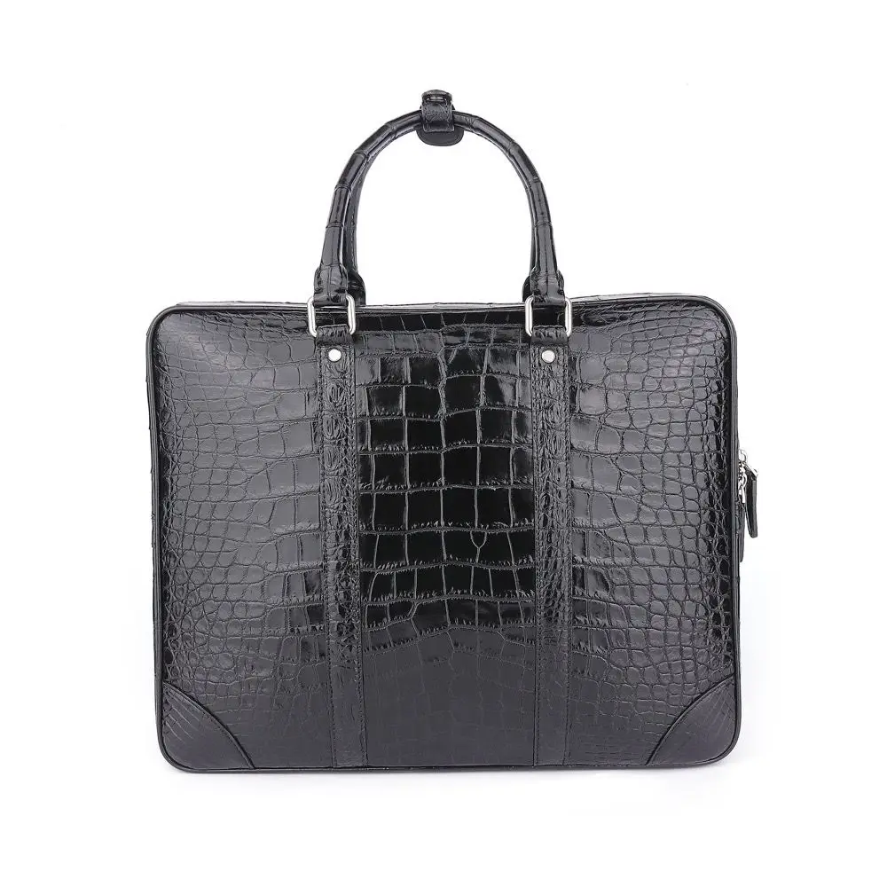 

starbags Crocodile briefcase Genuine leather casual large capacity men's handbag Men's bag Siamese Crocodile skin bag