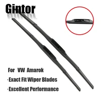 gintor for volkswagen amarok 2010 2011 2012 2013 2014 2015 fit push button armj hook arms auto wiper blades natural rubber
