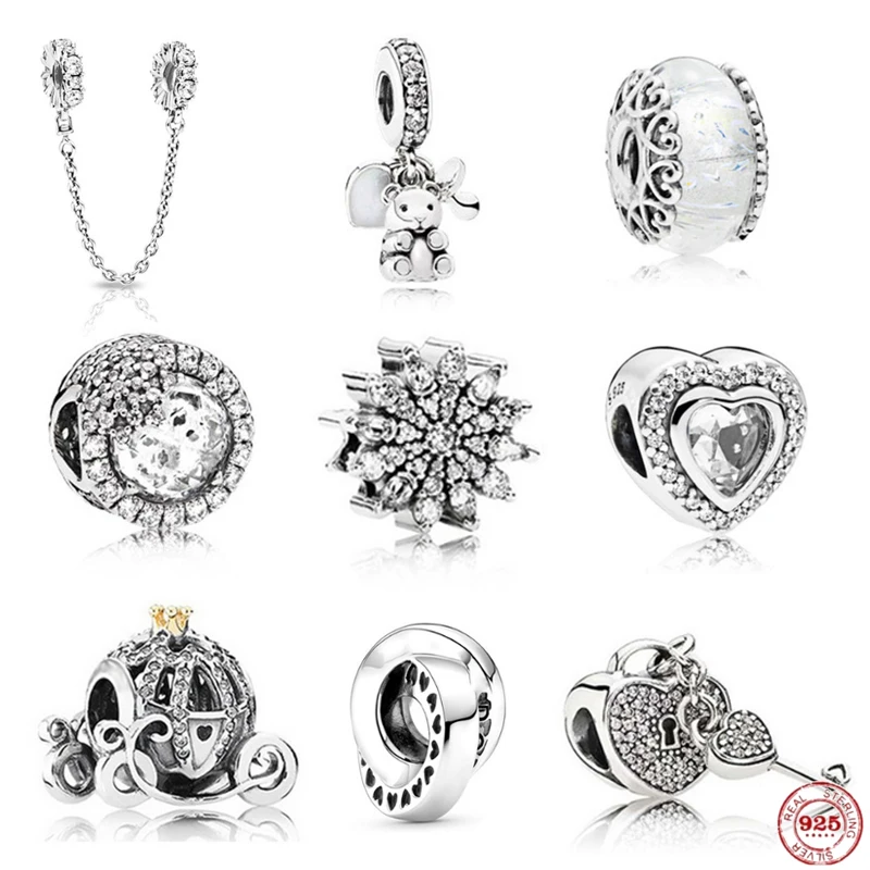 

Новинка, бусины в форме сердца в виде тыквы, серебряного цвета, подходят для оригинального браслета Пандоры, женские подарки «сделай сам»