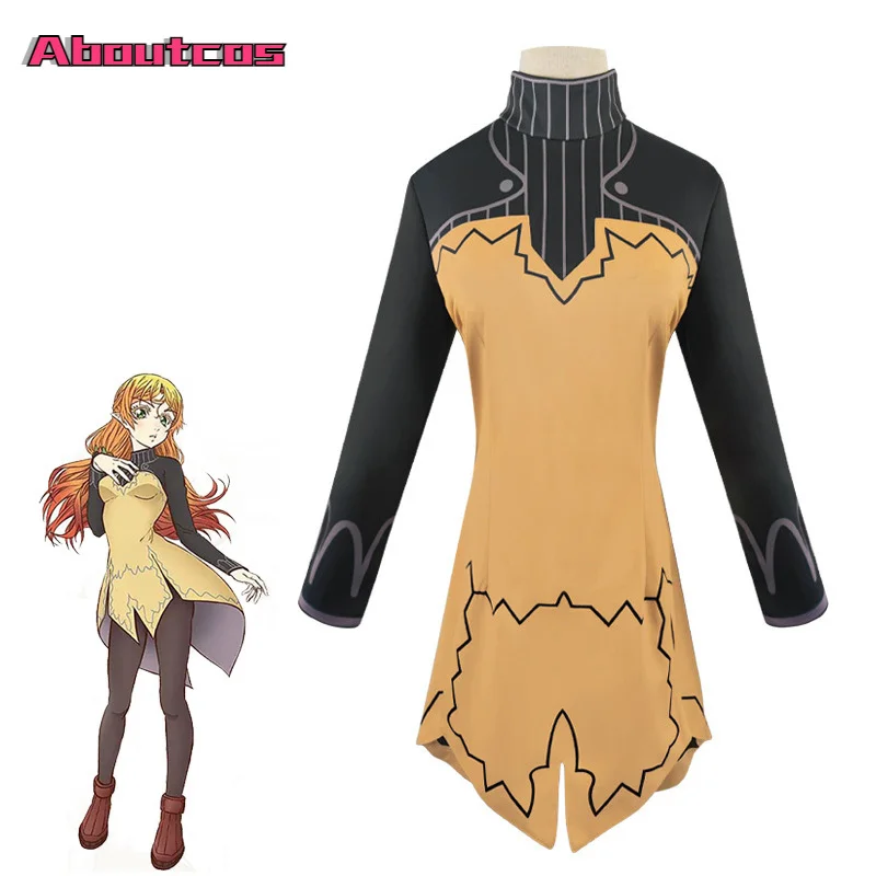 

Aboutcos Anime Uncle From Another World Isekai Ojisan Tsundere Elf Cosplay Halloween Costume Dress Stocking Outfit Uniform Women