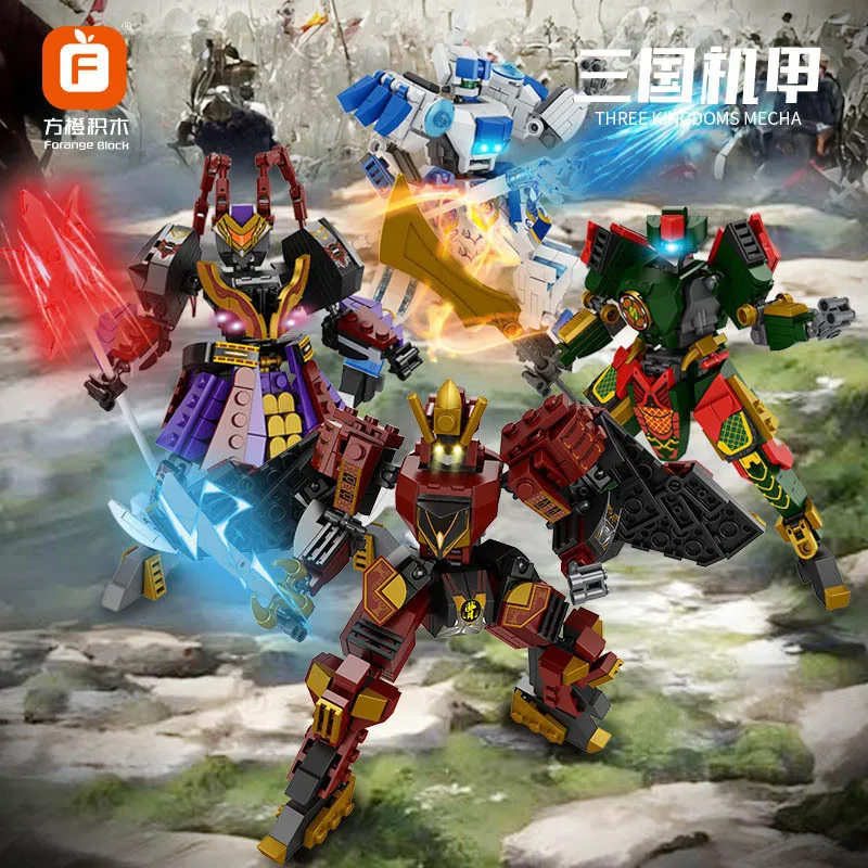 FC GUANYU Mecha Series Building Block Toys Наборы древних воинов NEZHA WUKONG Обезьяна Модель