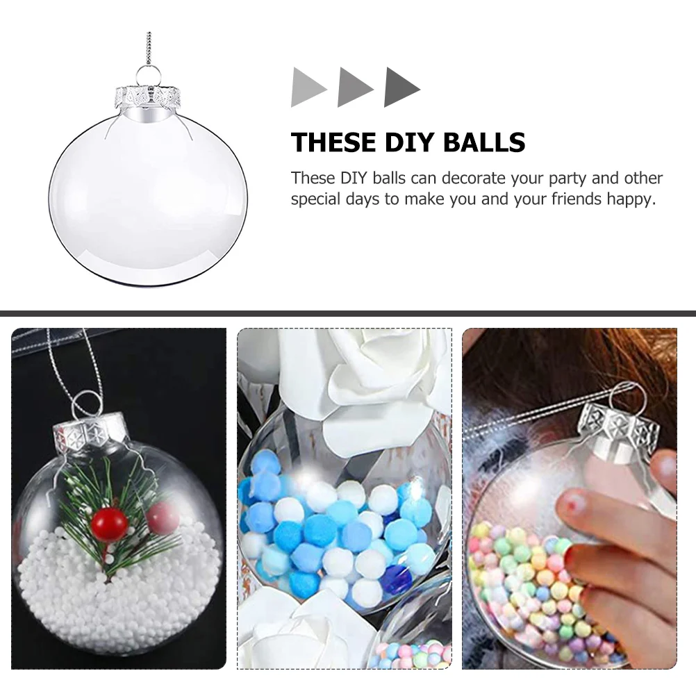 12 шт. плоский шар сделай сам подвесные украшения макароны прозрачный полый