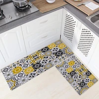 geometric kitchen 2 piece set anti slip rugs living room balcony bathroom printed carpet doormat hallway foor mat