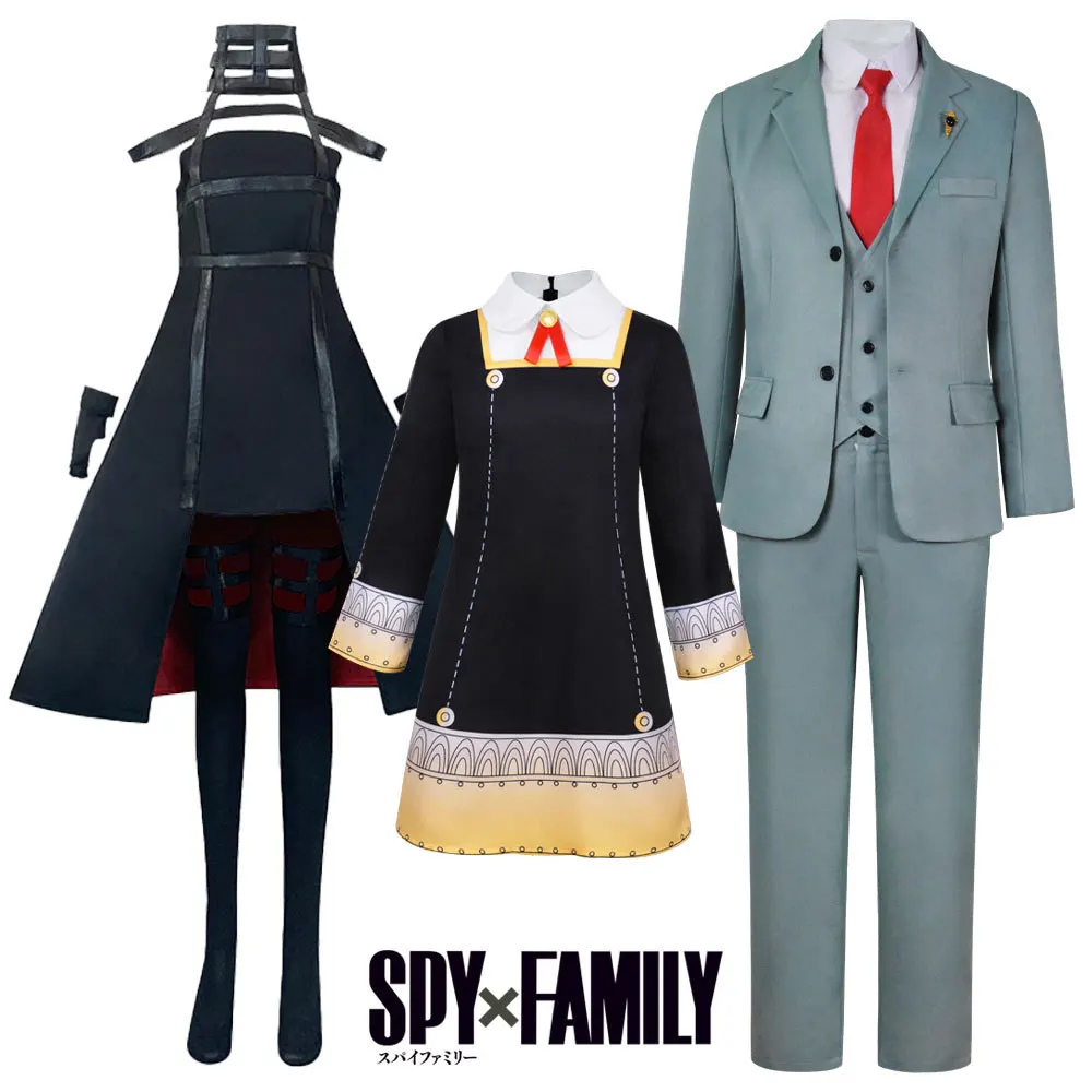 

Косплей-костюмы героев аниме шпионской семьи, косплей-костюмы, черное сексуальное платье принцессы, одежда для ролевых игр на Хэллоуин для женщин и девочек