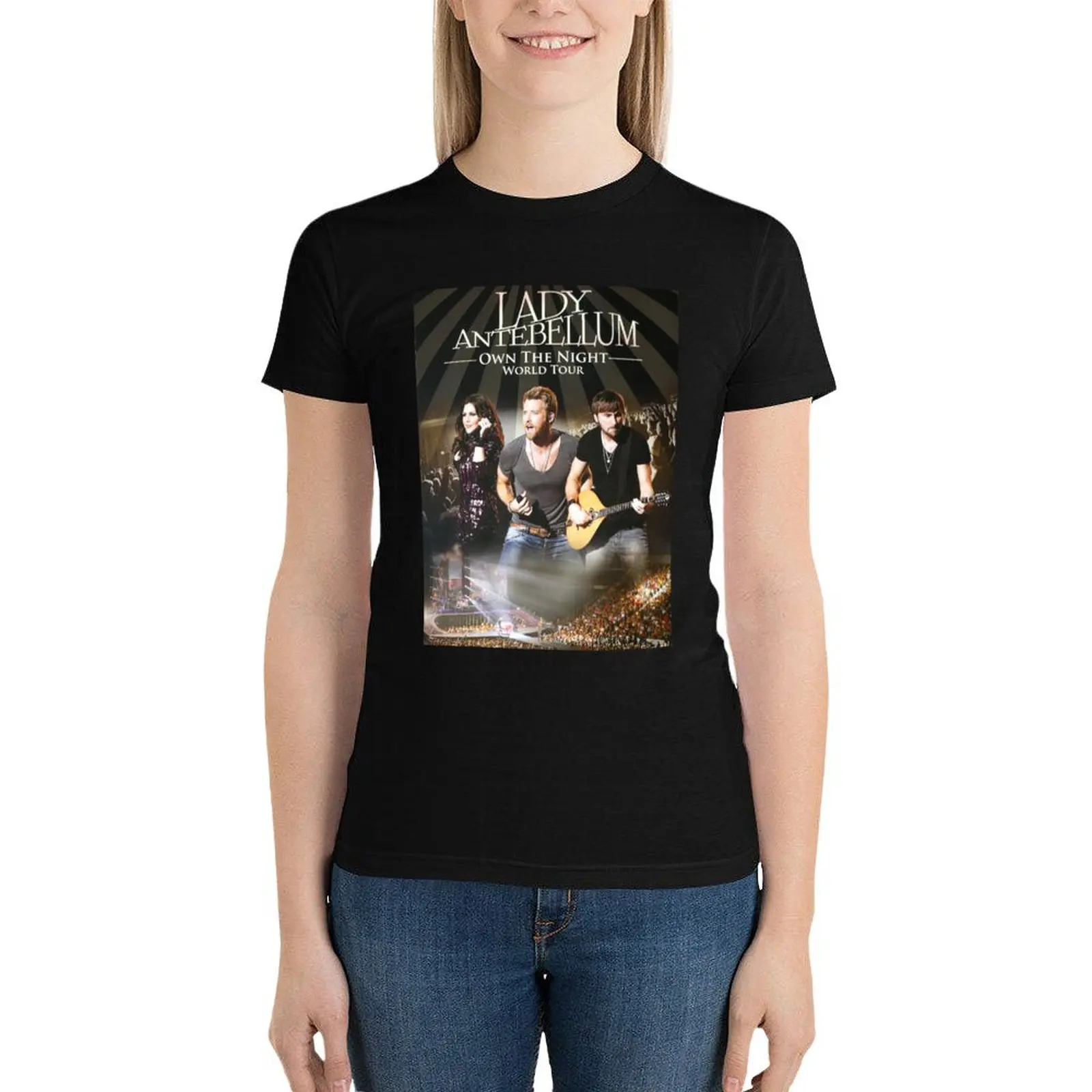 Женская футболка antebellum world tour корейская мода с коротким рукавом аниме одежда