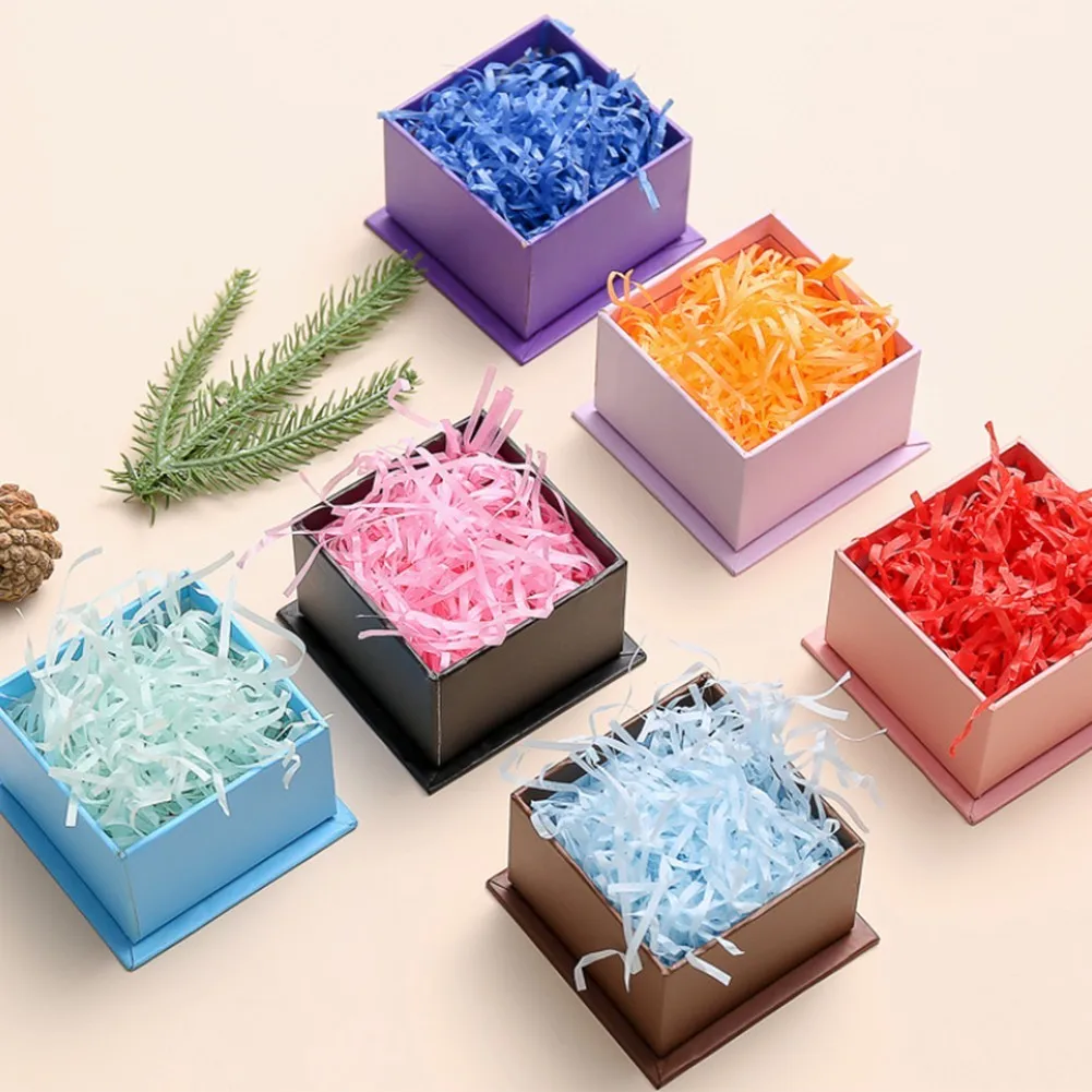 

20/50/100g/bag Shredded Paper Gift Box Decoration DIY Confetti Crinkle Cut Raffia Paper Gift Box Basket Filler Stuffing