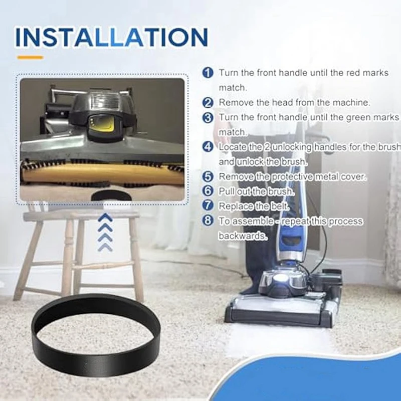 4-х предмет 301291 Вакуумные ремни из черной резины подходящие для вакуума Kirby Sentria