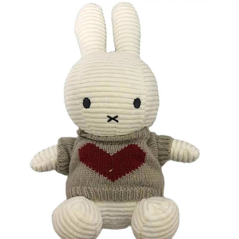 

New Cartoon 25cm Miffys Rabbit Plush Toys Kawaii Baby Accompany Highquality Plushie Doll Cute Room Decoration Children's Gift