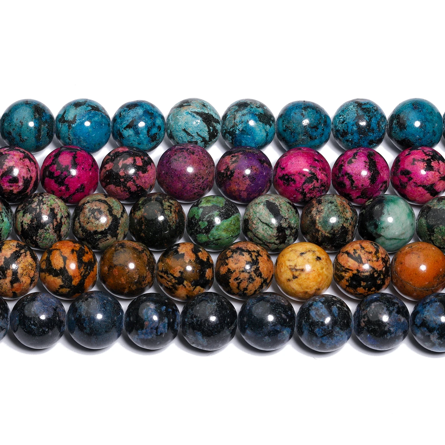 Круглые свободные бусины-разделители для изготовления ювелирных изделий 6/8/10 мм