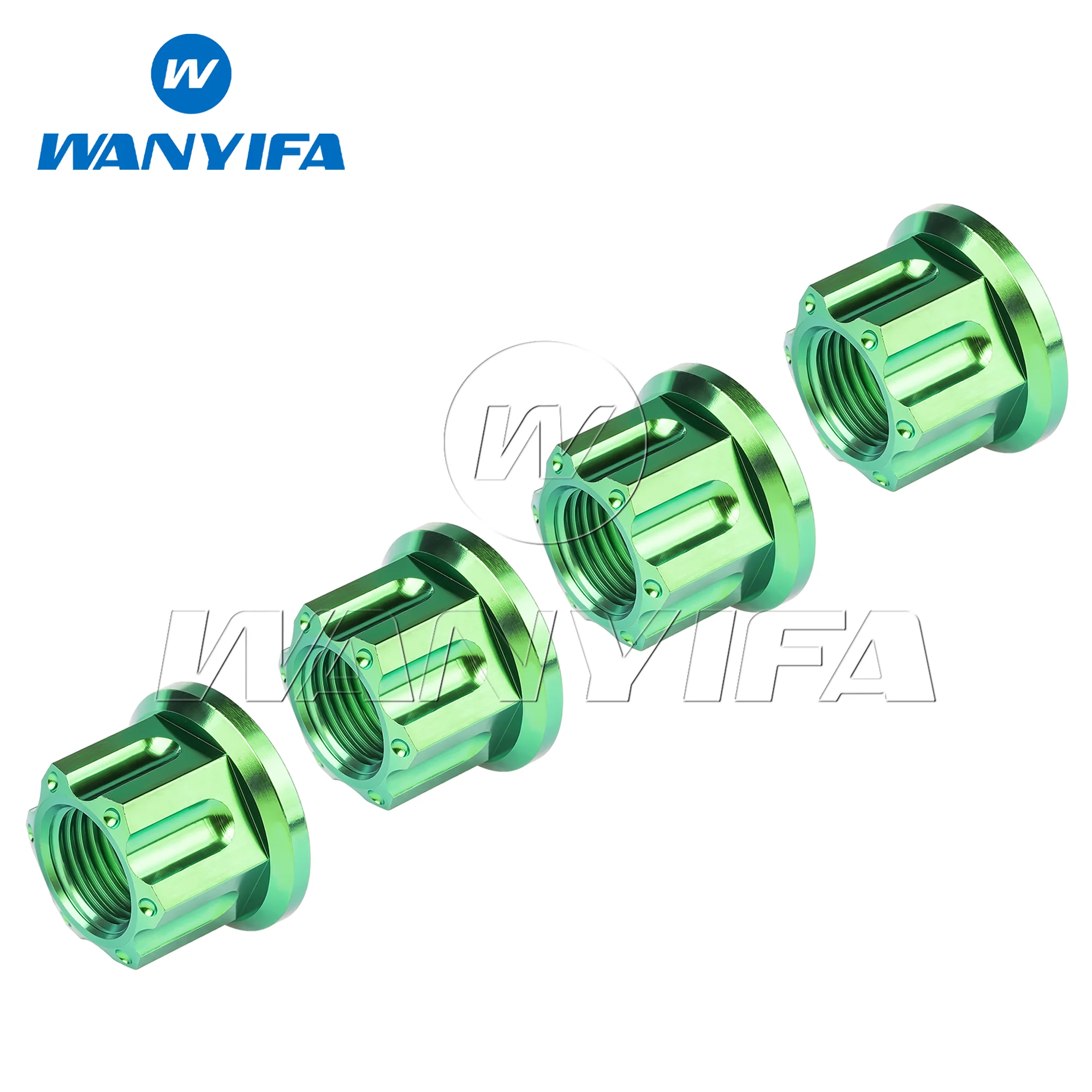 Фото Гайки из титанового сплава Wanyifa Grade 5, M6, M8, M10, M12 (шаг 1.25 мм), M14, M16 (шаг 1.5 мм), шестигранные фланцевые гайки Torx, крепеж для мотоциклов, 4 шт. №4