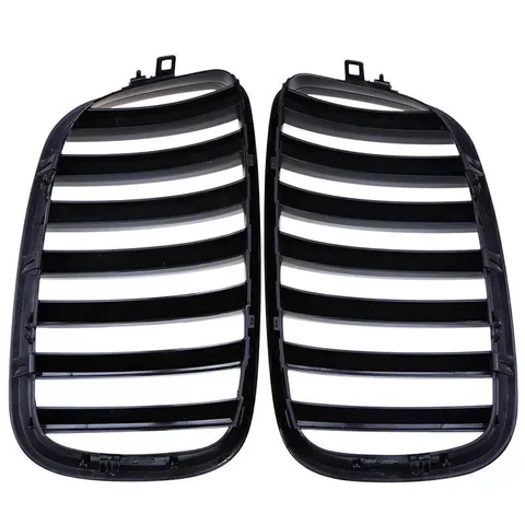 Глянцевый черный автомобильный передний бампер, капот, спортивные решетки для почек, решетка для BMW E70 E71 X5 X6 2007-2013 51137157687   Гоночный гриль