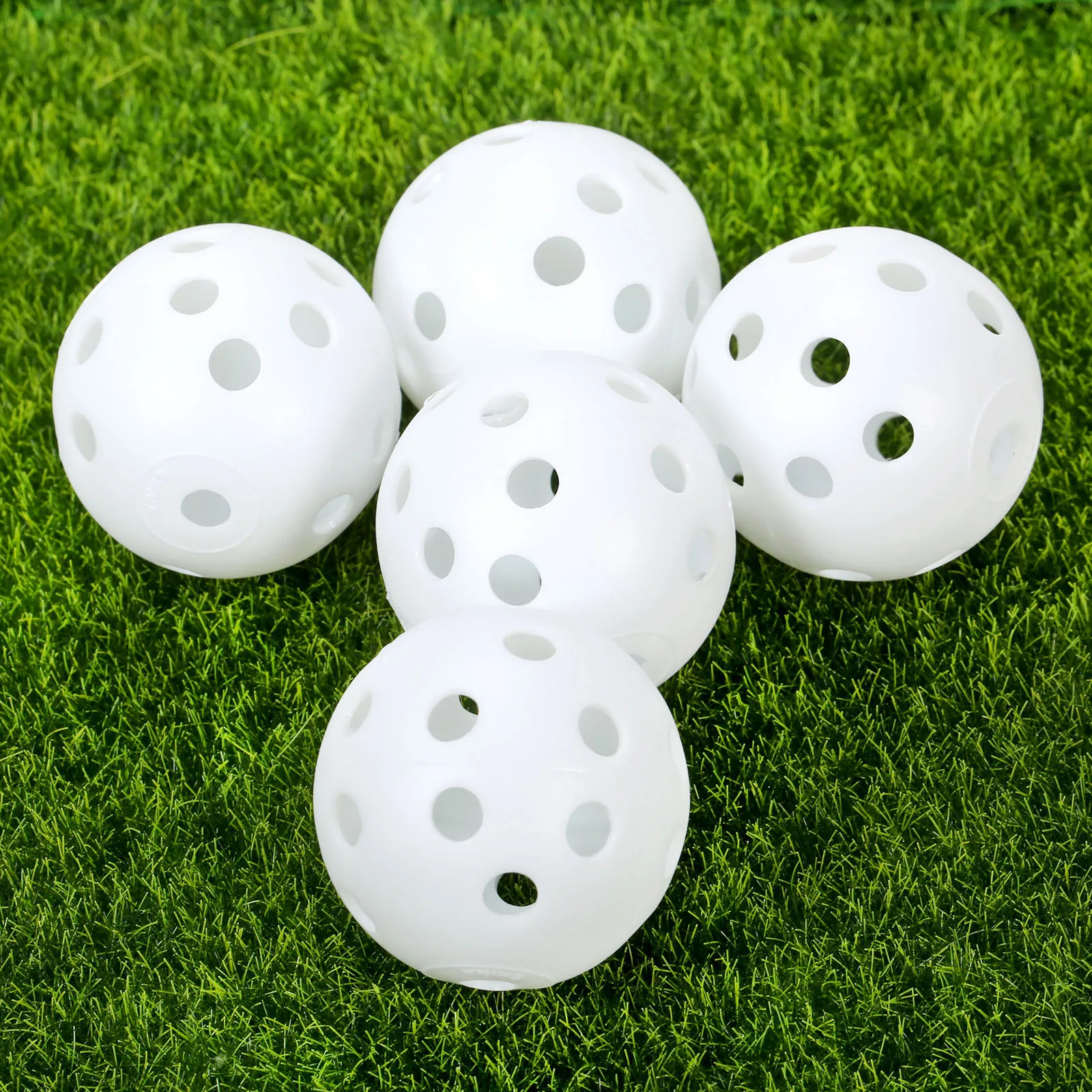 

50PCS/lot Plastic Hole Airflow Hollow Golf Balls 41mm Golfer Golf Practice Balls Golf Training Accessories Random Color