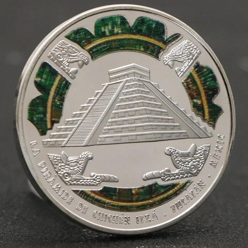 Памятные серебряные монеты Maya, пророчество в Мексике, календарь, пирамида, медали ацтеков, цивилизация Mayan, религиозная культура, подарки хосе луис сикре введение в библейское пророчество