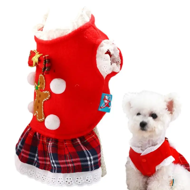 

Pet Christmas Clothes Cute Dog Christmas Dress Comfortable And Safety Pet Christmas Dress For Rabbit Cat Small Pets