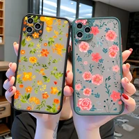cute small fresh flower phone case for iphone 7 8 plus se 2020 13 12 11 pro max mini xr x xs max hard back cover protector cases