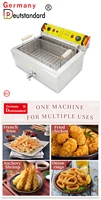 25l commercial deep fryers stainless steel electric deep fryers oil frying basket for french fries chicken chips with one basket