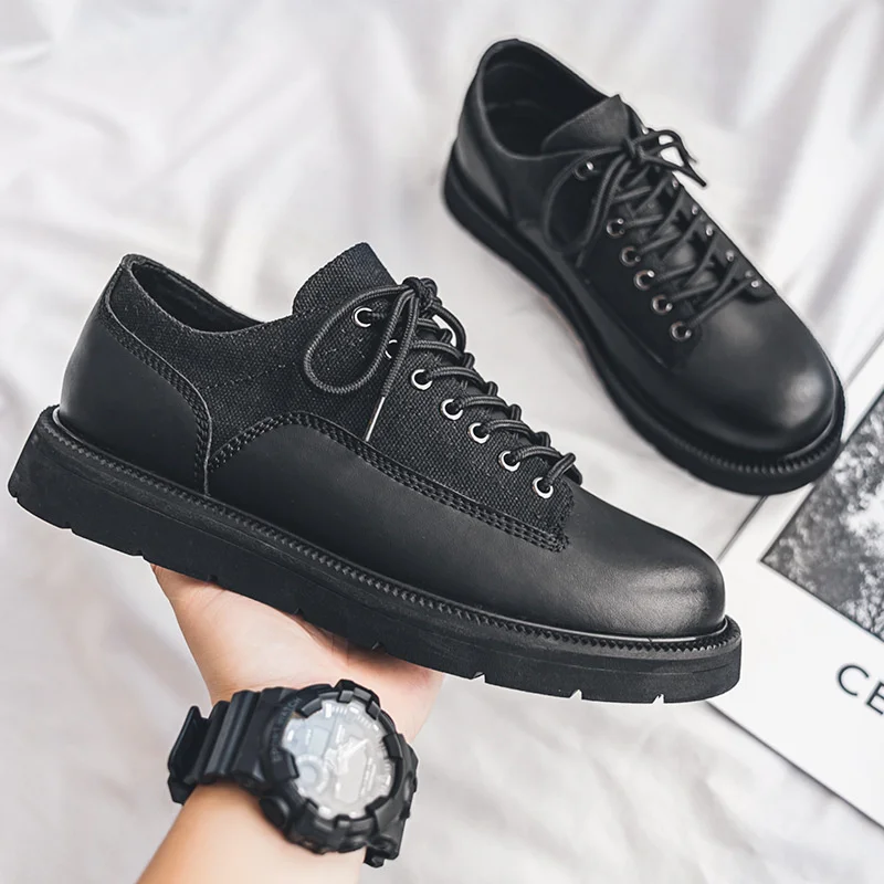 

Роскошные брендовые настоящие Осенние новые рабочие ботинки мартинсы 2023 мужские повседневные универсальные трендовые кожаные ботинки в К...