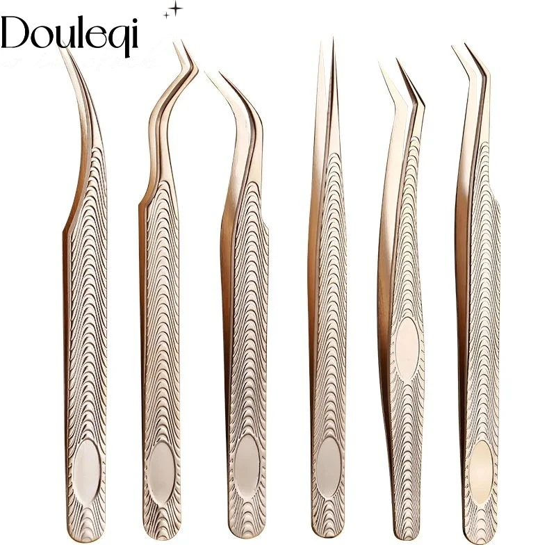 

High-density Precision Eyelash Extensions Tweezers Flowering Tweezers Non-slip Professional Fan Lash Grafting Tools 1 Pcs