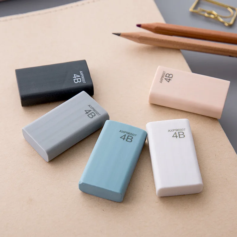 

4B Clean Rubber Erasers for Students Art Eraser Korean Stationery Sketch Pencil Eraser Office School Supplies