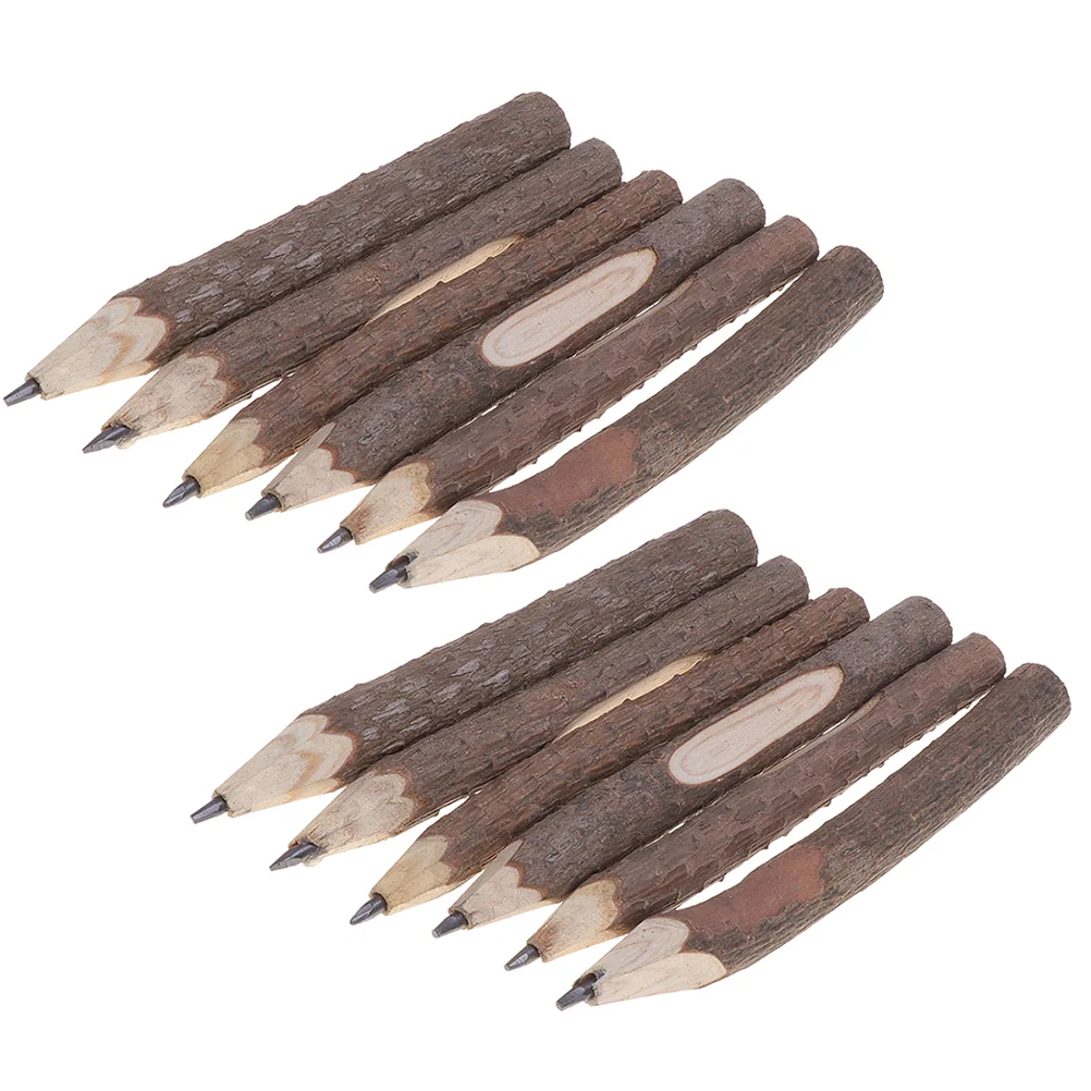 

15PCS 13cm Retro Bark Pencils Wooden Tree Rustic Twig Pencils Gifts for Kids Children