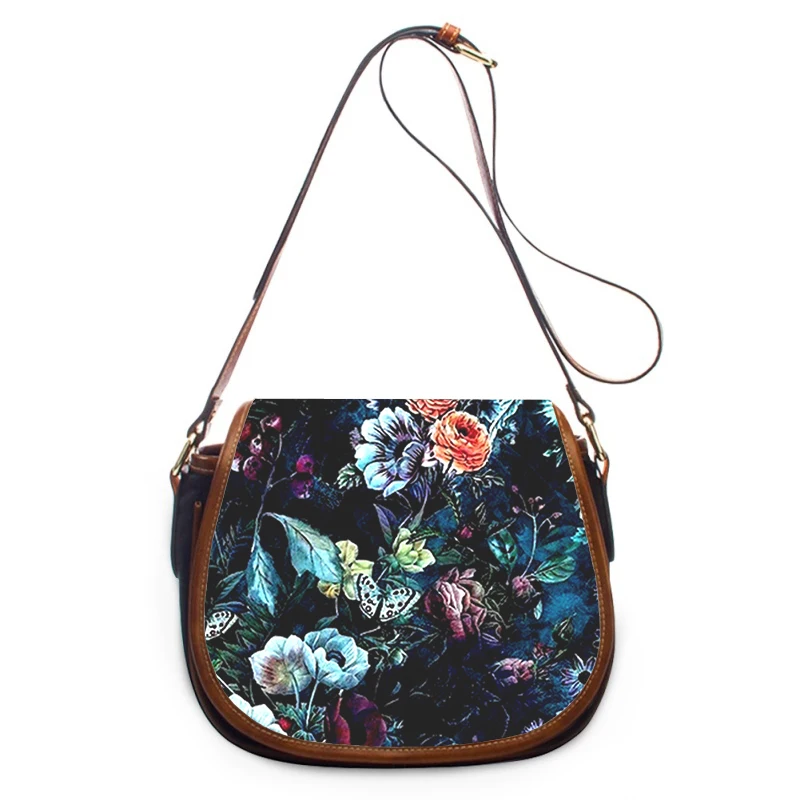 

Flowers Floral Rose Plant Peony print new fashion Women Crossbody Bag Luxury Women Bags Zipper Shoulder Bag women shoulder bag