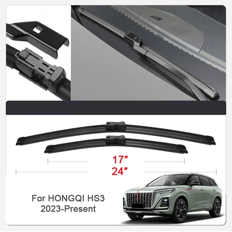 

2 шт. для HONGQI EH7 EHS7 E-HS9 H5 OUSADO H9 HS3 HS5 HS7 автомобильный лезвие стеклоочистителя авто резиновые аксессуары для чистки лобового стекла