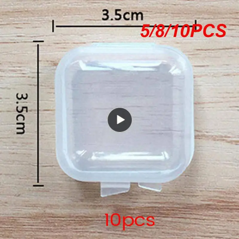 

5/8/10PCS Jewelry Organizer Portable Small Mini Storage Box Boxes Set Weekly Pill Box Earplug Protection Case Home Organizer