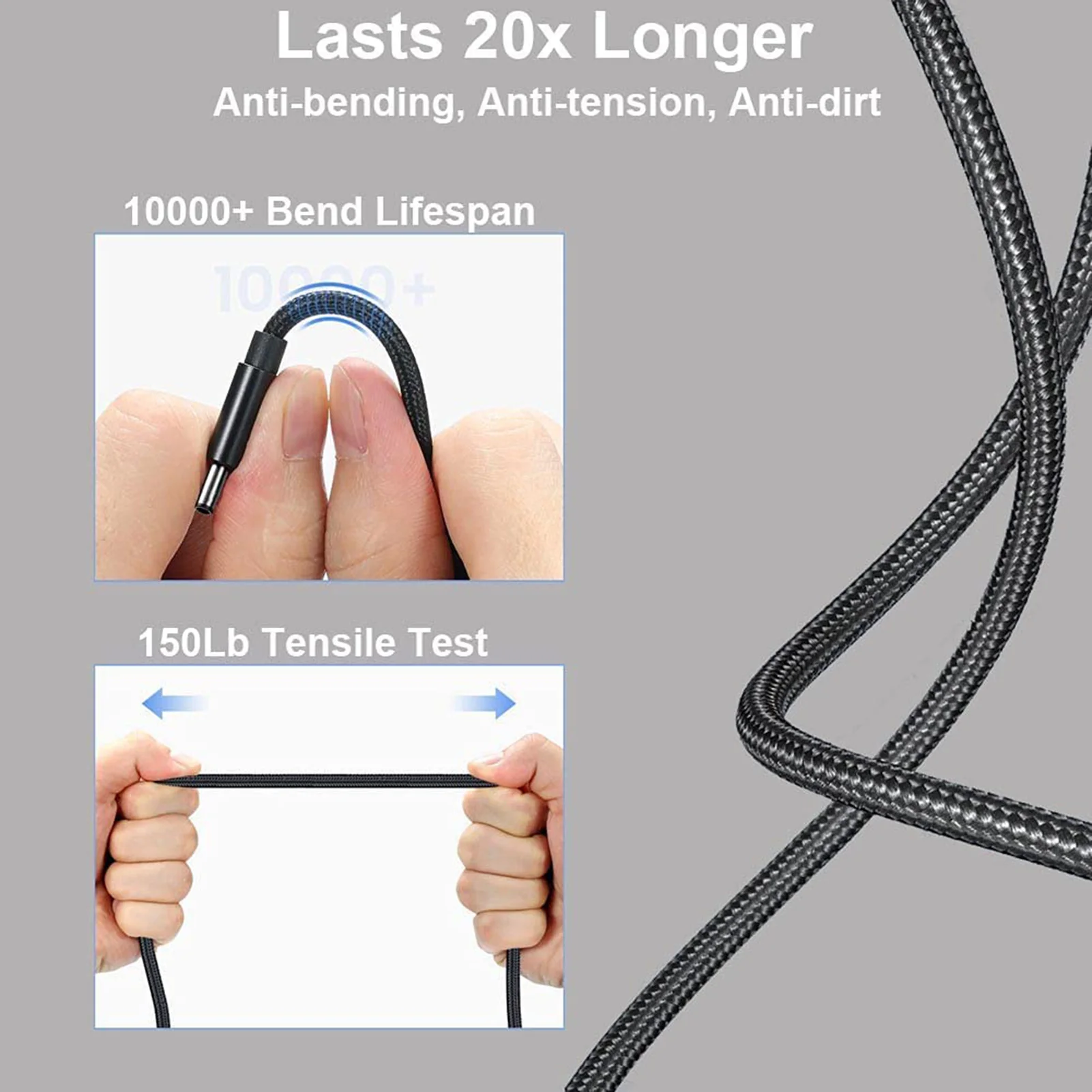 100W USBC To USB Slim Square Tip Cable Type-C PD Charger Power Cord ForLenovo Laptop 65w 90w Yoga 2 Pro 13 Thinkpad 1.8m - купить по