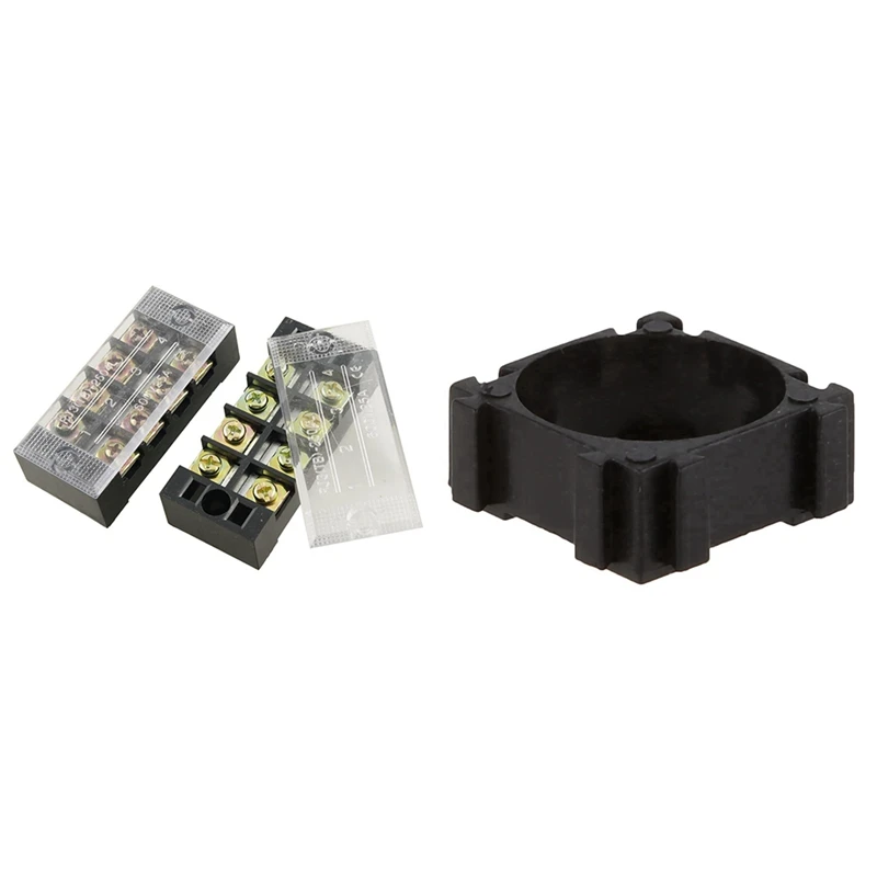 

Quality 2 Pcs 25A Plastic Housing 4 Position Wire Connector Barrier Terminal Block with 50Pcs 1X Cell Holder