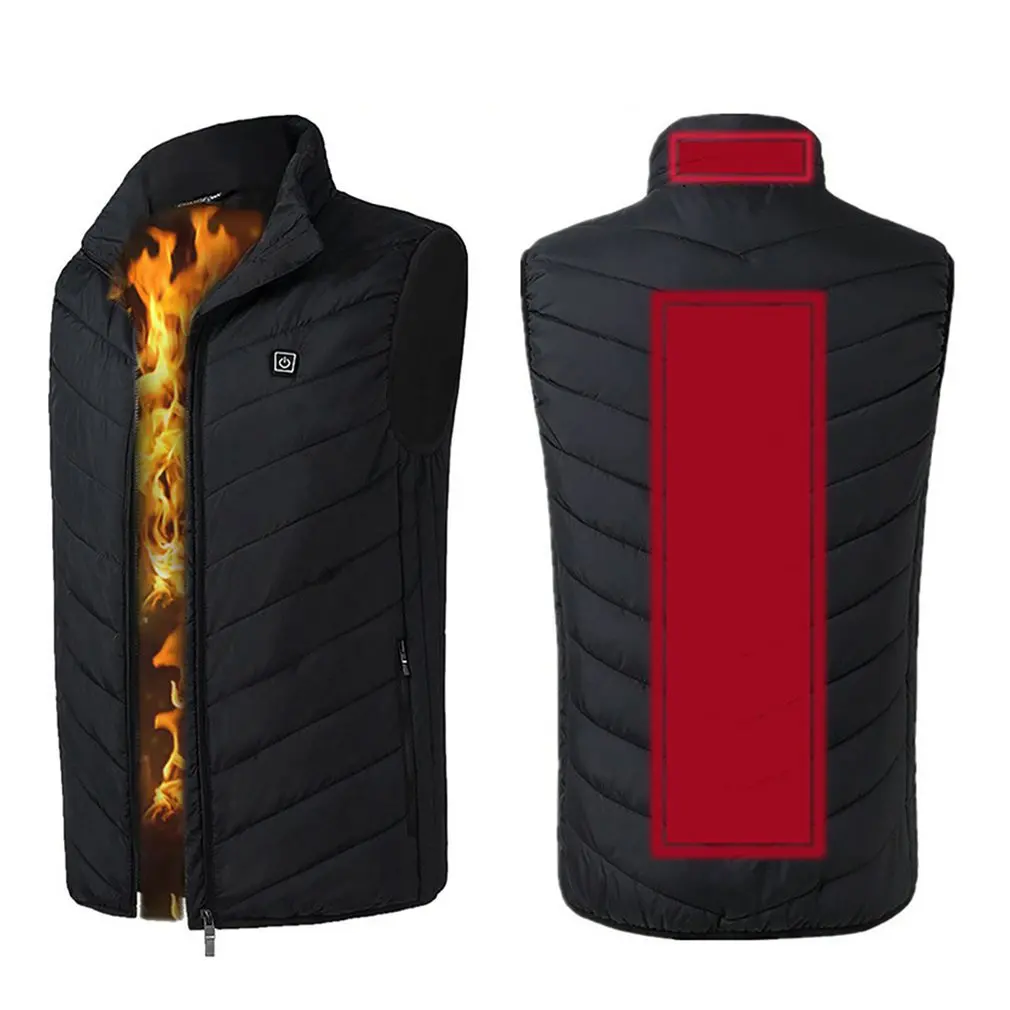 

New 9 Heated Vest Jacket Fashion Men Women Coat Clothes Intelligent Electric Heating Thermal Warm Clothes Winter Heated Hunt