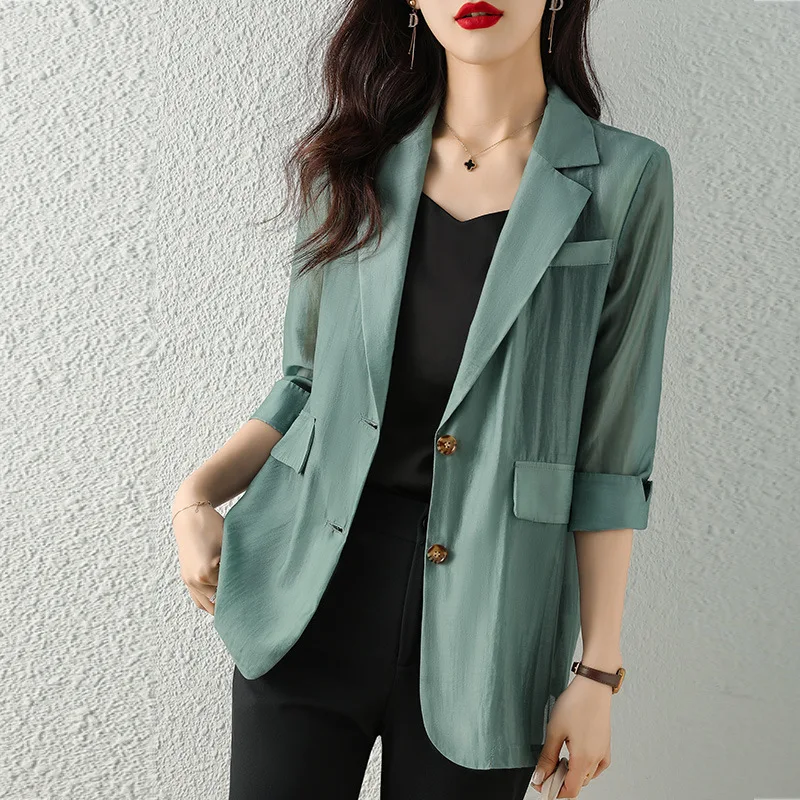 

Casual Fit Thin Jacket Ladies Summer 2022 New Style Small Suit With Small Design Sense Of Fashion blazers Casual