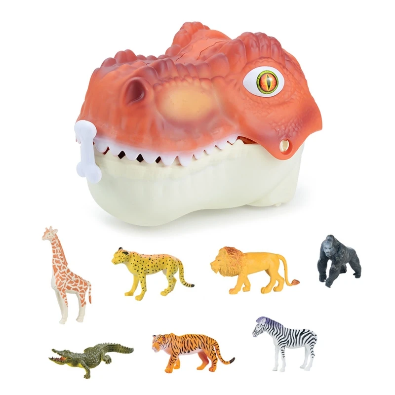 

Dinosaur Head Storage Box Dinosaur Toys Storage Carrier for Kids Rex Kids Toy Figures&Realistic Looking Tyrannosaurus Dropship
