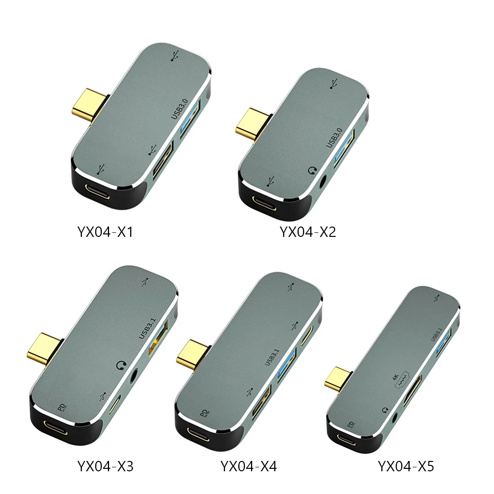Переходник с Type-C на 3 55 мм PD100W USB3.0/USB2.0/USB3.1 HDMI-совместимый удлинитель Папа-мама