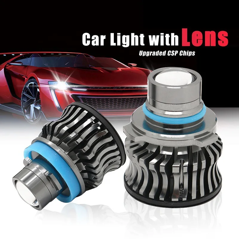 

OKEEN 2PCS Headlight Bulb H7 H11 LED 9005 HB3 9006 HB4 9012 HIR2 Laser Projector Lens Light Auto Driving Fog Headlamp 6500K 12V
