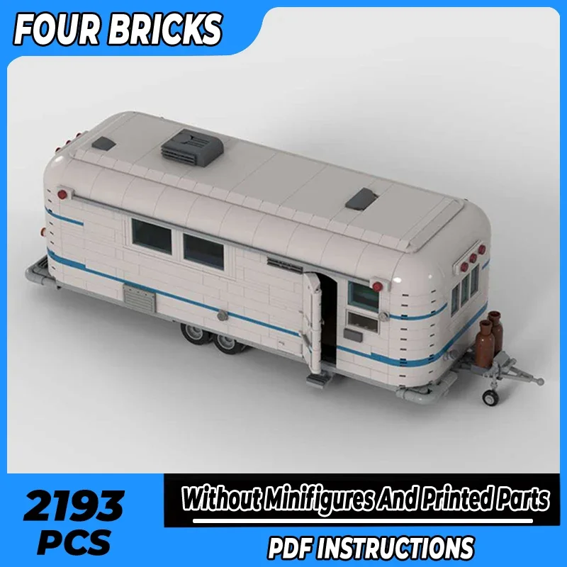 

Moc Building Bricks Car Model Classic American Camping Trailer Technology Modular Blocks Gifts Christmas Toys DIY Sets Assembly