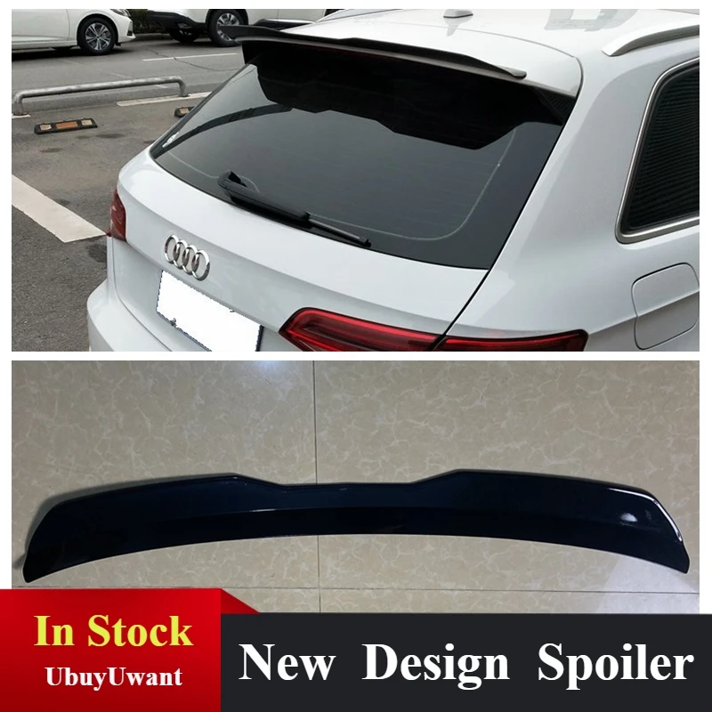 

Цветной Автомобильный спойлер из углеродного волокна для Audi A3 Sportback Aleron 2014 2015 2016 2017 2018 2019, задние крылья ABS, спойлер для хэтчбека