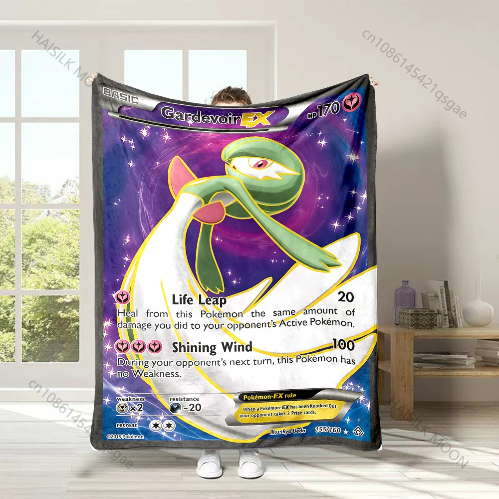 Японское одеяло с принтом Pokémon Cards Gardevoir детское для взрослых мягкое теплое
