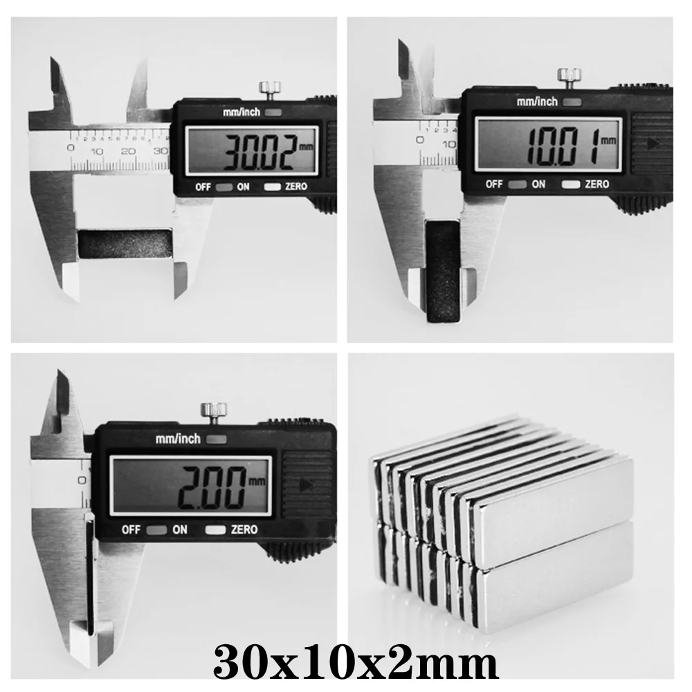 5~100PCS 30x10x2 mm N35 Super Strong Block Neodymium Magnets Rare Earth Magnet 30mm x 10mm 2 sheet magnet 30*10*2 |