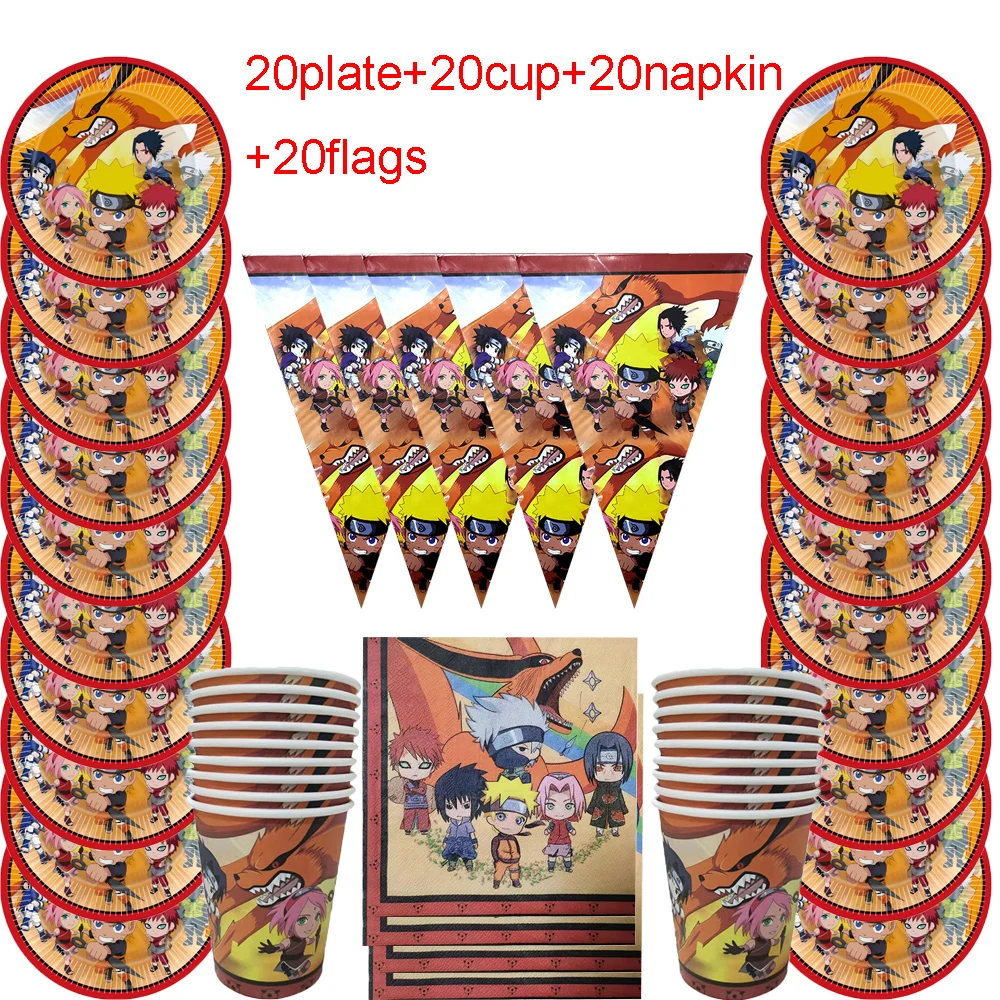 Праздничное украшение Наруто набор для детского дня рождения Одноразовая