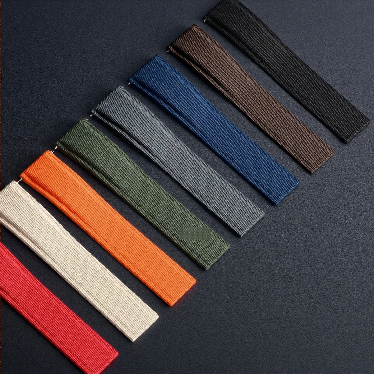 Фото Ремешок для часов из ткани Sailcloth и каучука FKM, 20, 21, 22 мм, подходит для IWX Portuguese, Omega Seamaster, универсальный ремешок для часов CTS. №3