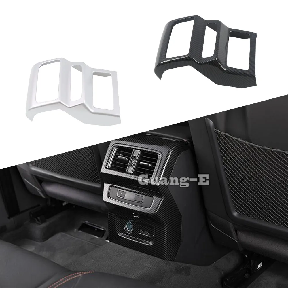 

For Audi Q5 Q5L 2018 2019 2020 2021 Inner Sticker Armrest Storage Trim Seat Rear Back Upside Air Conditioning Outlet Vent 1pcs
